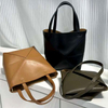  Women's Designer Puzzle Fold Tote Leather Underarm Bag