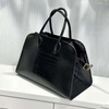 Luxurious Crocodile Texture Solid Black Purse Female Handbag