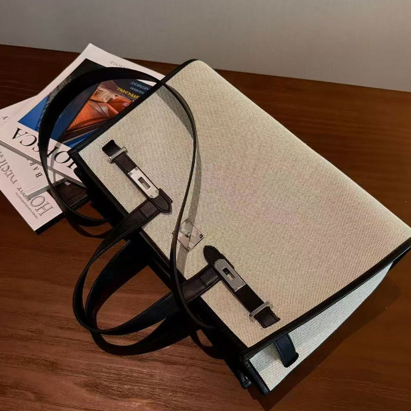 Custom Canvas Buckle Large Tote Bags Handbags for Work