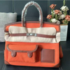 Designer Canvas Swift Leather Handbag Tote Bag with Pocket