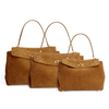 Luxury Women' Bags Genuine Leather Brown Suede Totes Bag