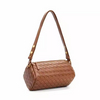 2025 new single shoulder bag niche cowhide diamond crossbody bag female high-end fashion genuine leather woven handbag