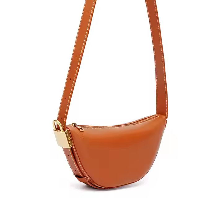 Customizable wholesale Exclusive women brown leather cross-body bag for travel