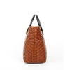 OEM ODM Pastoral Style Genuine Leather Handmade Top Handle Woven Bag 