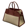 Custom High Quality Canvas And Leather Tote Handbag For Women
