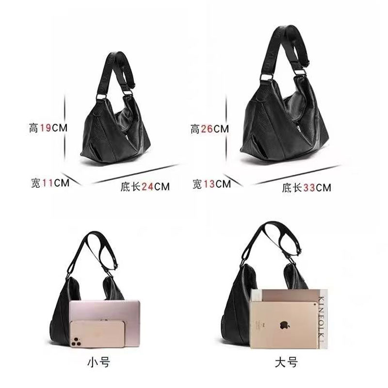  Soft Leather Slouchy Bag Shoulder Purse Black Tote Bag