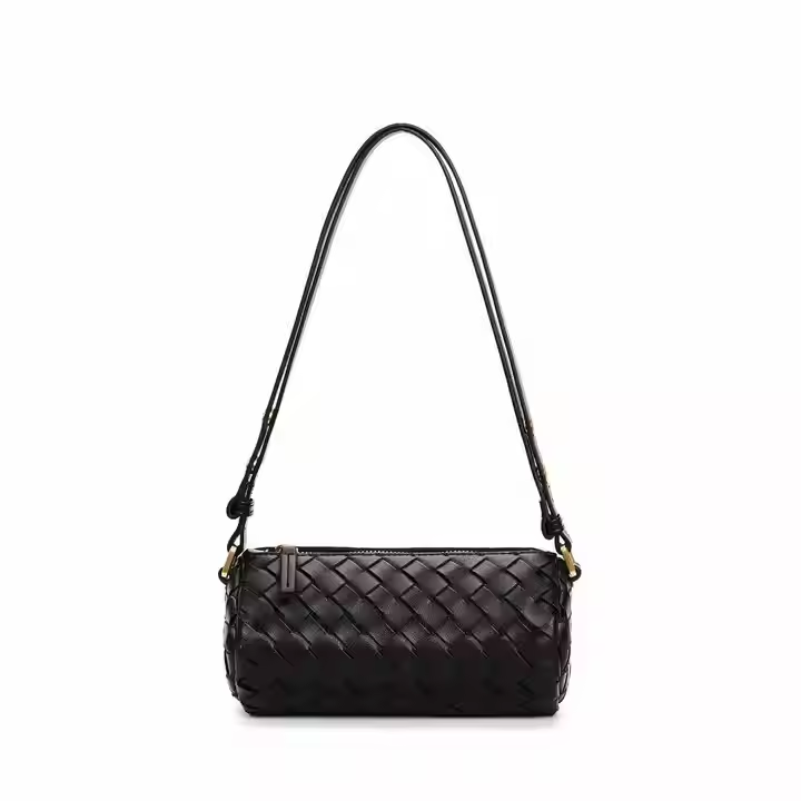 2025 new single shoulder bag niche cowhide diamond crossbody bag female high-end fashion genuine leather woven handbag
