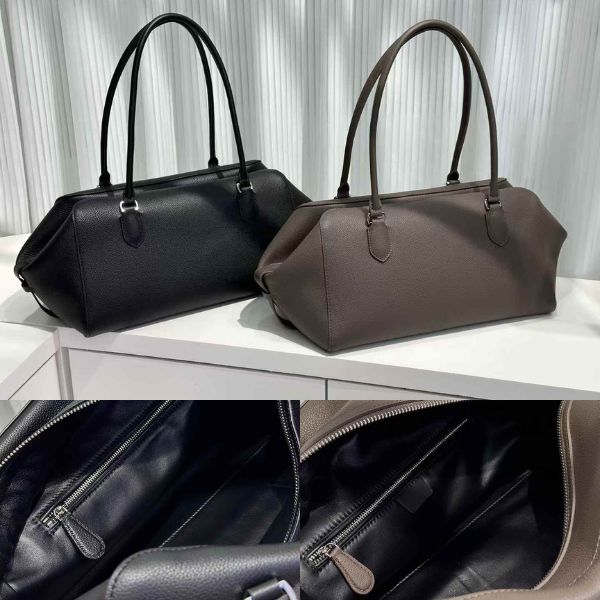 High Quality Cowhide Bowling Bag Women's Handbag