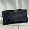 Luxurious Crocodile Texture Solid Black Purse Female Handbag