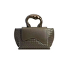 Women's Avio Blue Nappa Perlata Leather Handbag
