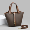 New Style Bucket Bag Vegetable Basket Women's Bag Genuine Leather Handbag