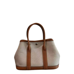 Canvas Tote Bag with Leather Handles Handbag