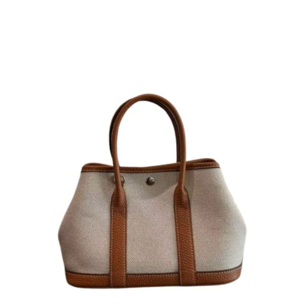 Canvas Tote Bag with Leather Handles Handbag