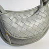 Half Moon Women's Handbag Woven Leather Designer Saddle Bag 