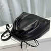 Soft Cloud Leather Drawstring Clutch Bag